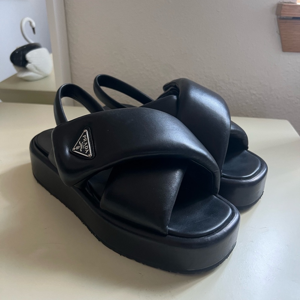 Prada Soft Padded leather Sandals